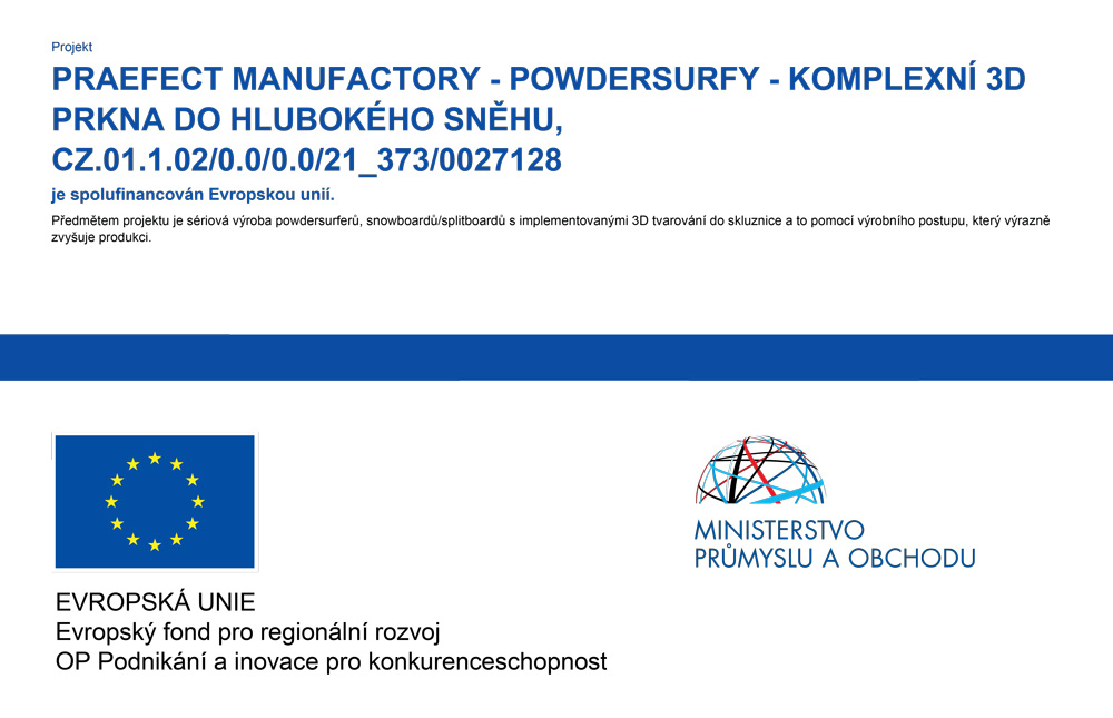 EU - POWDERSURFY - Komplexní 3D prkna do hlubokého sněhu